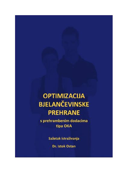 Naslovnica knjižice dr. Iztoka Ostana: Optimizacija bjelančevinske prehrane