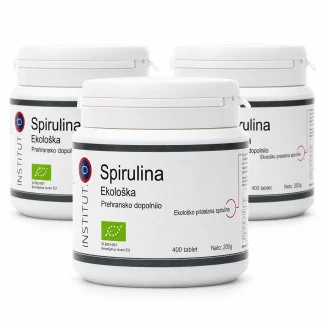 Ekološka spirulina Institut.O, paket 3 x 400 tableta