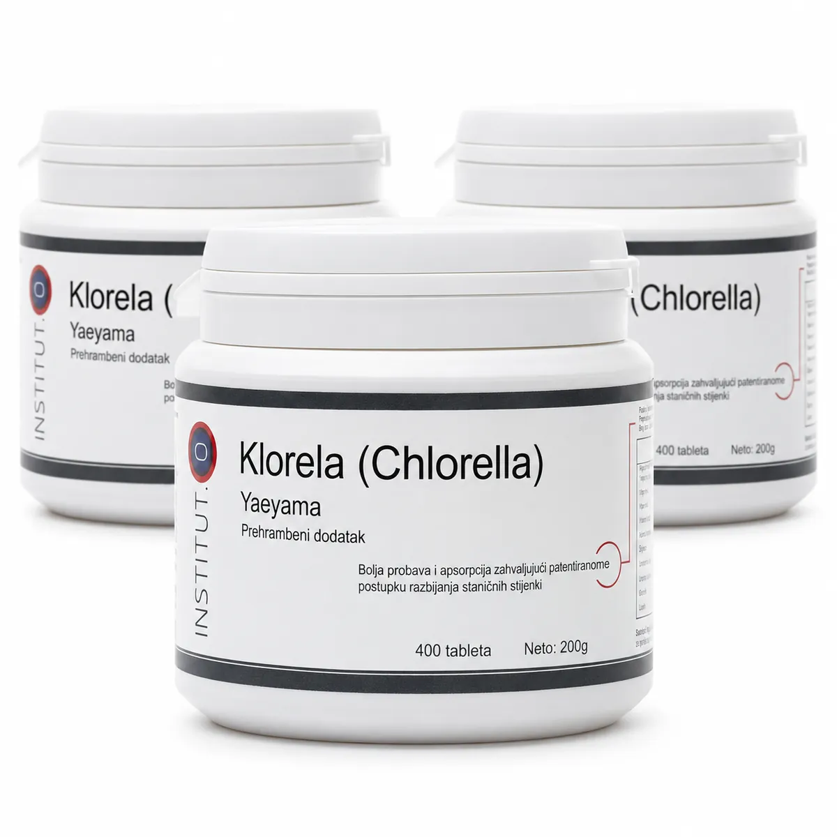 Klorela Yaeyama, paket 3 x 400 tableta
