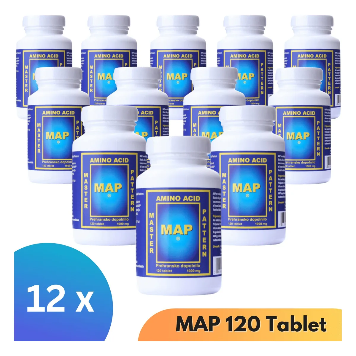 MAP aminokiseline, paket 12 kutija po 120 tableta